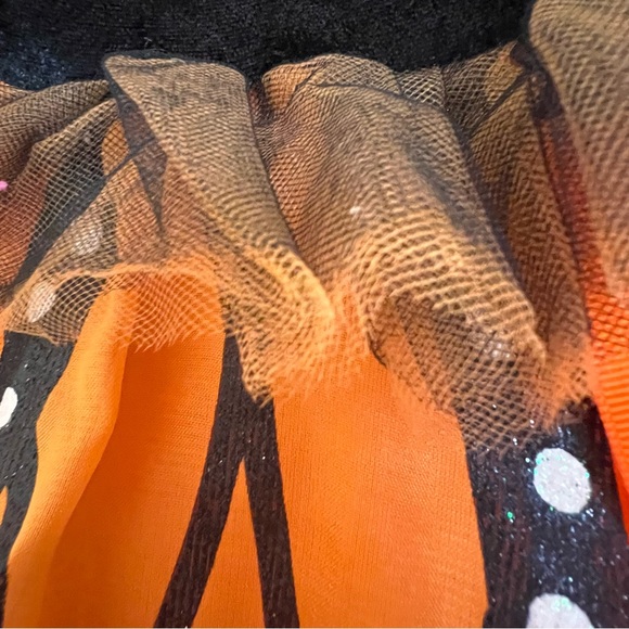 Pottery Barn Kids Orange and Black Butterfly Kids 4-6 Tutu Dress Costume - Picture 6 of 7